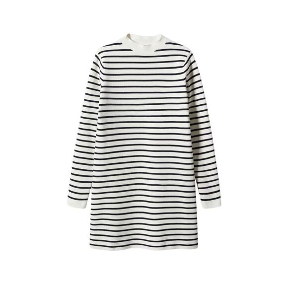 MNG by Mango Striped Sweater Dress Sz M - Picture 6 of 8